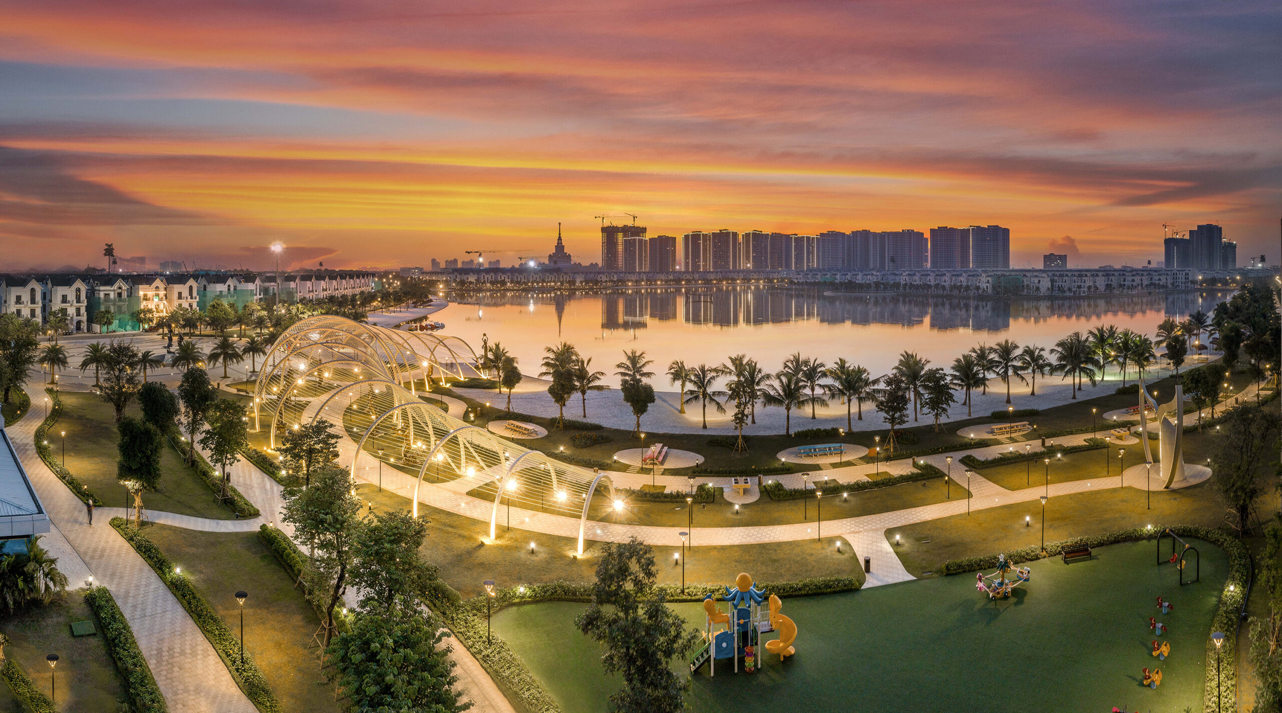 BIỂN HỒ NƯỚC NGỌT – TÂM ĐIỂM TIỆN ÍCH NGOÀI TRỜI VINHOMES OCEAN PARK