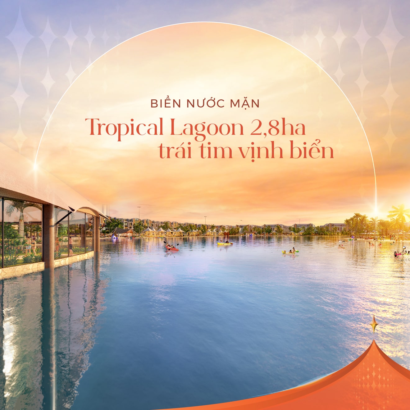 Biển hồ nước mặn tại Vinhomes Ocean Park 3