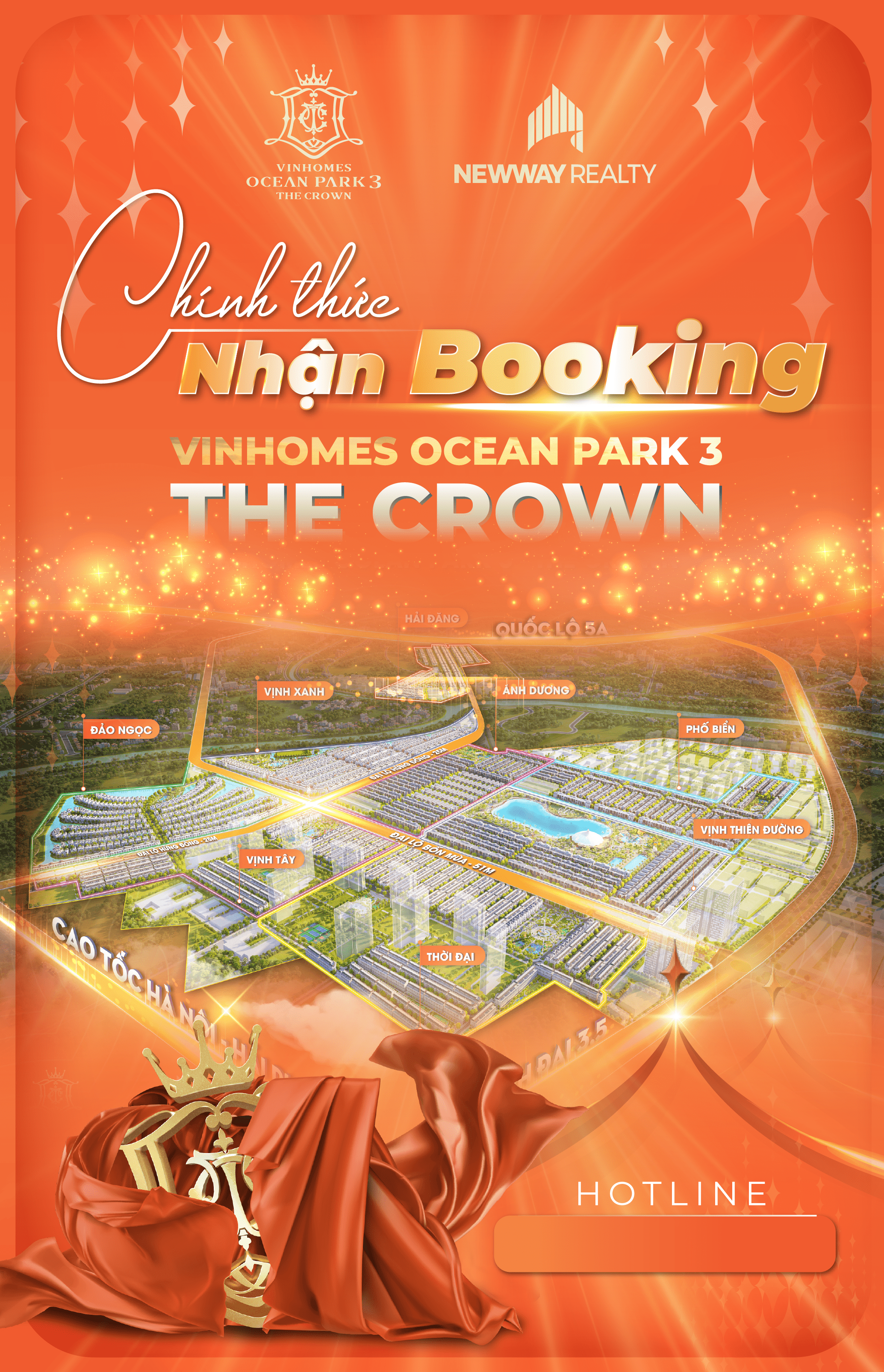 Newway Realty – Đại lý Platinum phân phối chính thức Vinhomes Ocean Park 3 The Crown