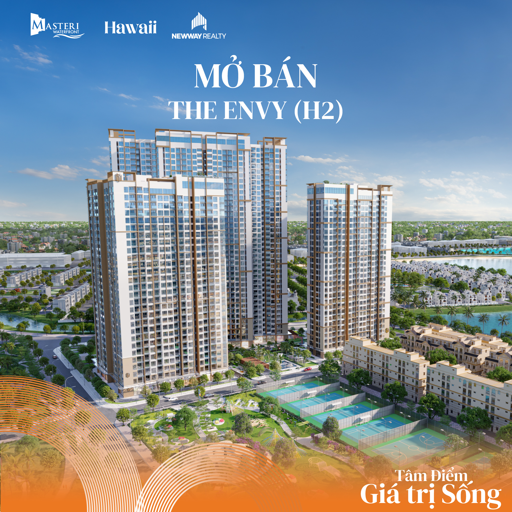 Mở Bán BĐS Cận Biển – “The Envy” tại Phân Khu Hawaii – Masteri Waterfront