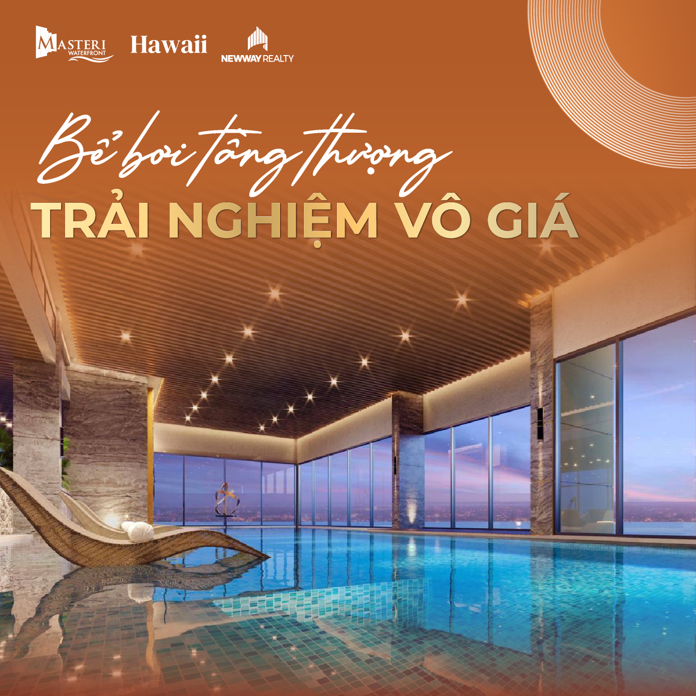 Khu bể bơi “trời mây”tại H2 Masteri Waterfront